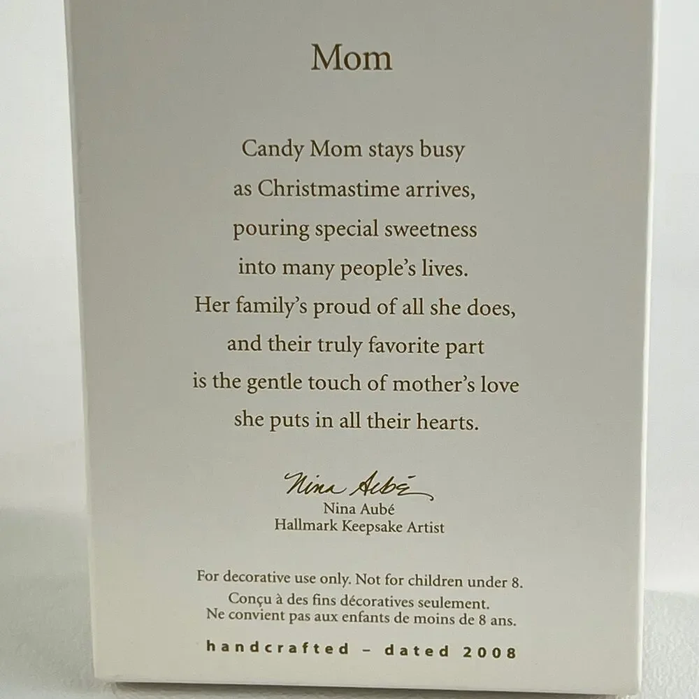 Hallmark Keepsake Ornaments Candy Mom Candy Dad 2008 Boxed Two Ornaments